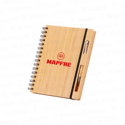 Kit ejecutivo de bambu con soporte para celular KPB8989